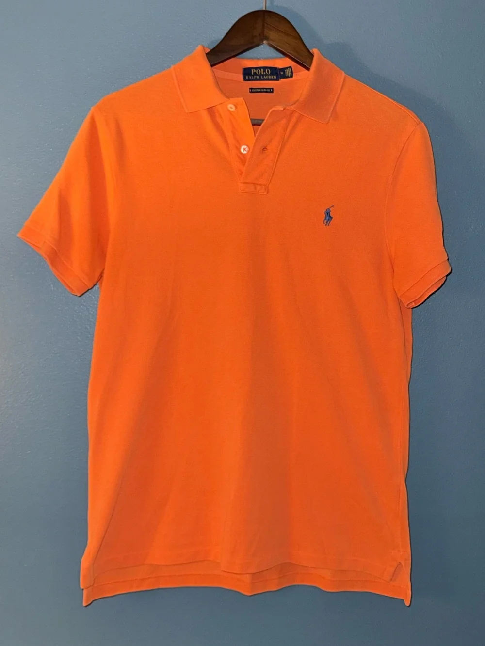 Polo Ralph Lauren Custom Slim Fit Men's M Orange Polo Shirt